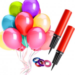 Electric Air Balloon Pump, Portable Dual Nozzle Electric Balloon Blower Air Pump Balloons Inflator for Decoration, Party, Sport,Gifts:2 Balloon Tying Tools